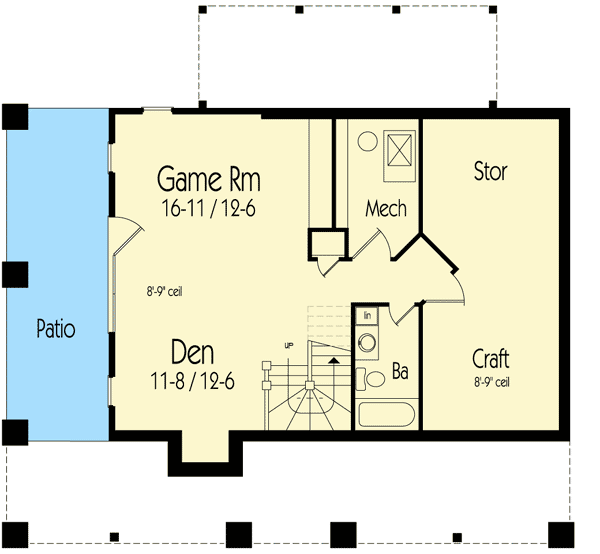 Plan 26708GG: Craftsman Cottage With Great Outdoor Spaces - Floor Plan - Optional Finished Lower Level - Cabin, Cottage, Craftsman, Mountain, Rustic, Vacation