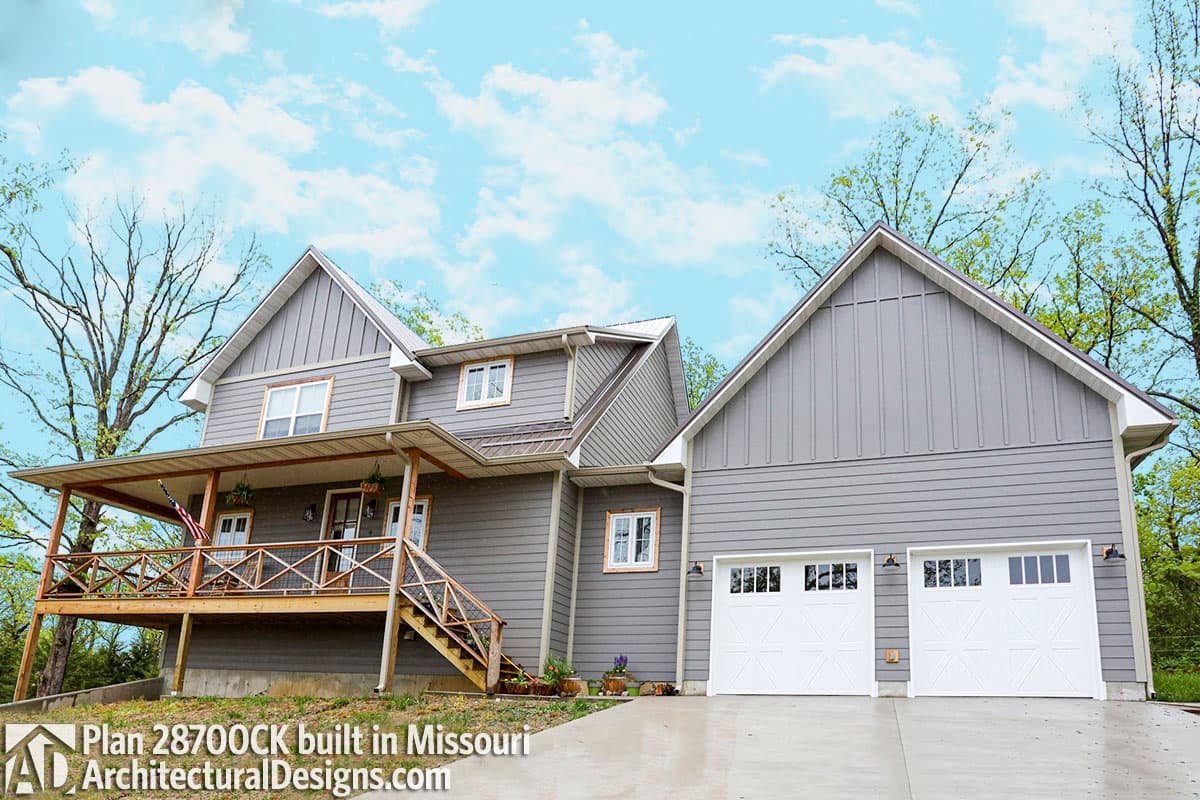 build gallery item - Farmhouse Plan 28700CK comes to life in Missouri