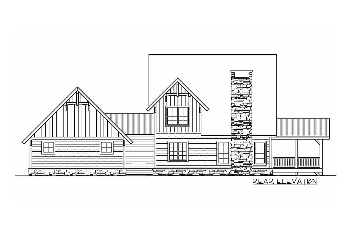 Plan 28700CK: Master Down 3 Bed Farmhouse Plan - 2270 Sq Ft - Image #4 - Country, Farmhouse, Rustic, Traditional
