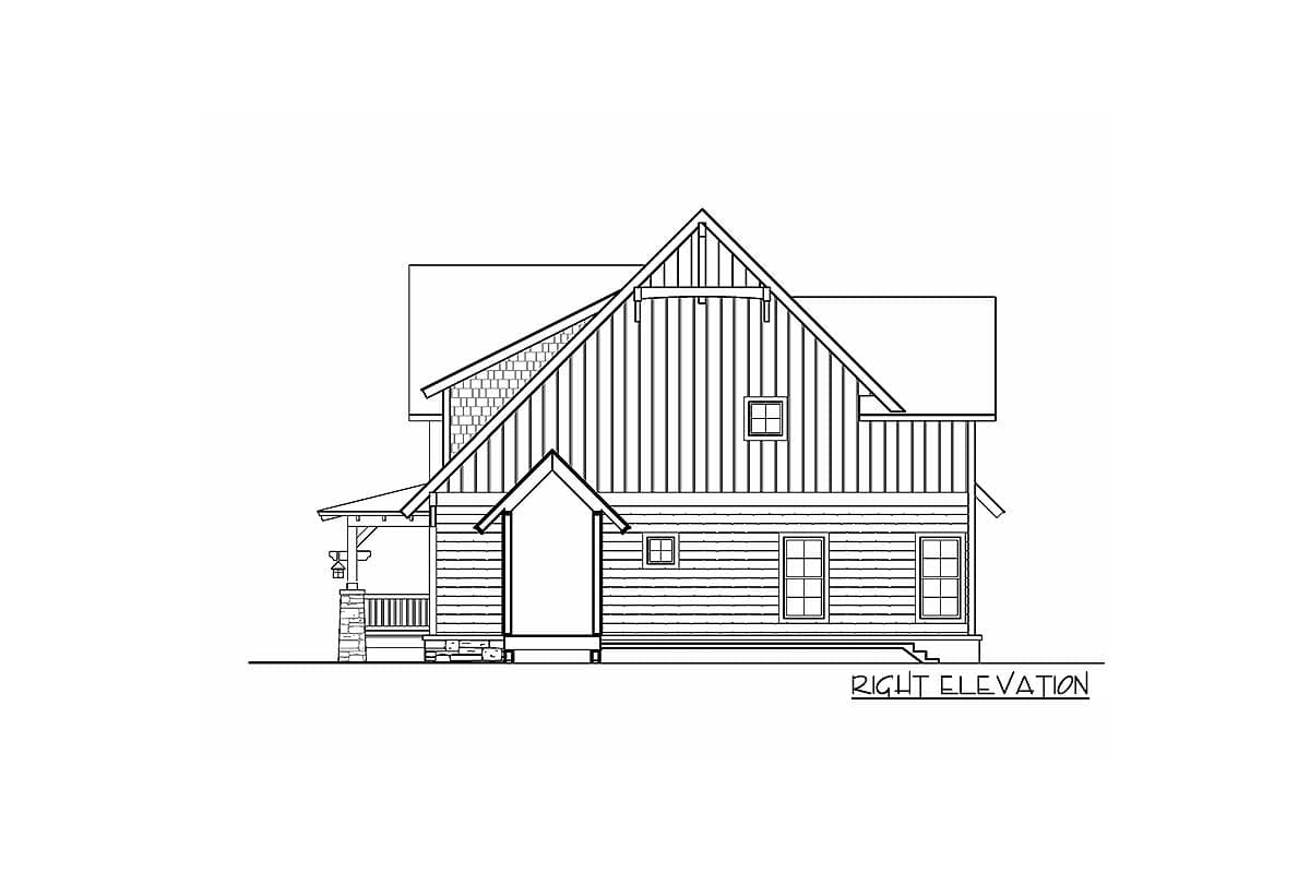 Plan 28700CK: Master Down 3 Bed Farmhouse Plan - 2270 Sq Ft - Image #5 - Country, Farmhouse, Rustic, Traditional
