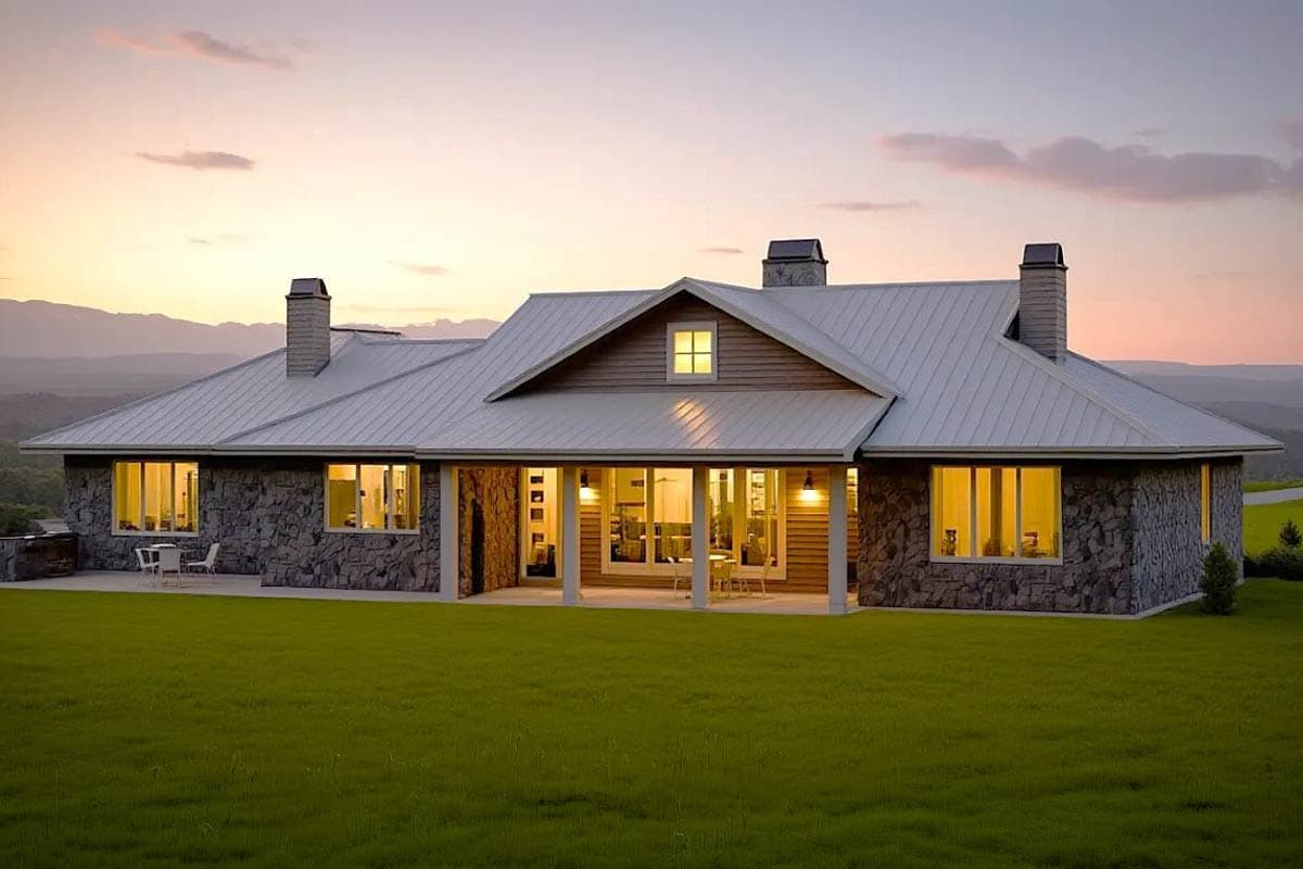 Plan 28902JJ: Country Ranch House Plan with Two Porches and a Breezeway - Image #5 - Country, Craftsman, Farmhouse, Hill Country, Ranch, Rustic, Southern, Traditional