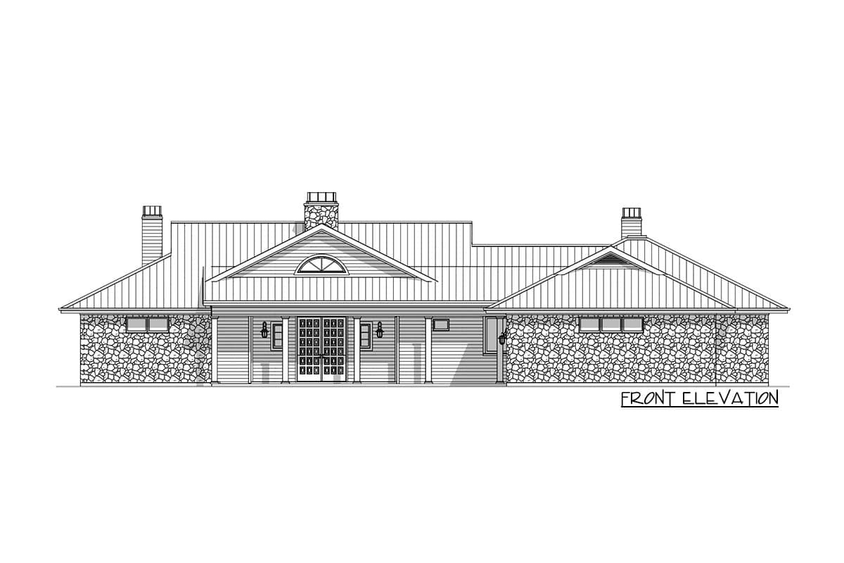 Plan 28902JJ: Country Ranch House Plan with Two Porches and a Breezeway - Image #6 - Country, Craftsman, Farmhouse, Hill Country, Ranch, Rustic, Southern, Traditional