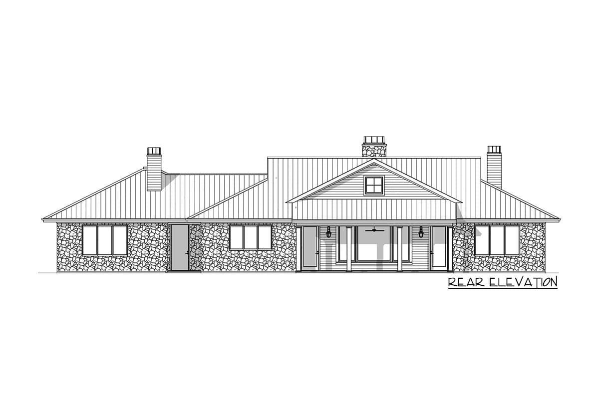 Plan 28902JJ: Country Ranch House Plan with Two Porches and a Breezeway - Image #8 - Country, Craftsman, Farmhouse, Hill Country, Ranch, Rustic, Southern, Traditional