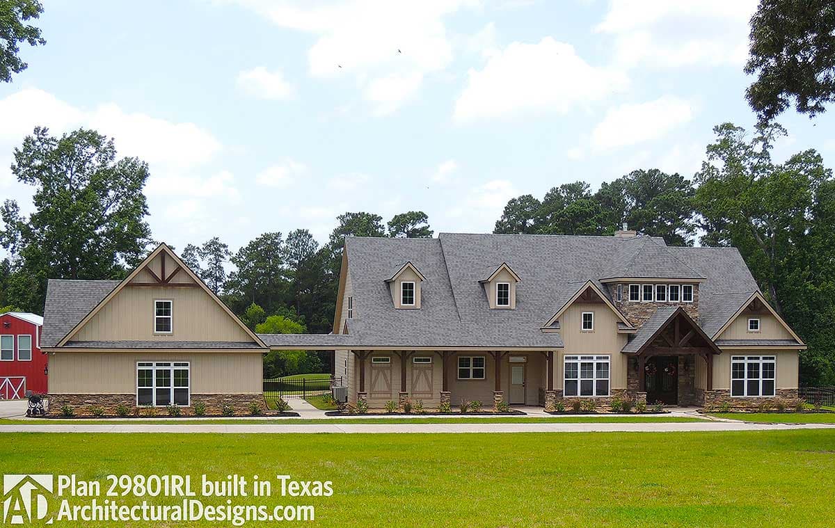 build gallery item - House Plan 29801RL comes to life in Texas!