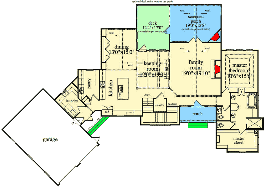 Plan 29802RL: Outdoor Views from Every Room - Floor Plan - Main Level - Craftsman, Mountain, Rustic
