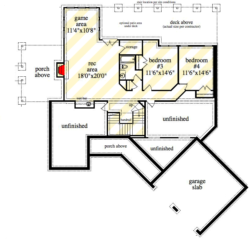 Plan 29811RL: 2-Bed Mountain Plan with Grand Great Room - 1960 Sq Ft - Floor Plan - Optional Lower Level - Craftsman, Mountain, Ranch, Vacation