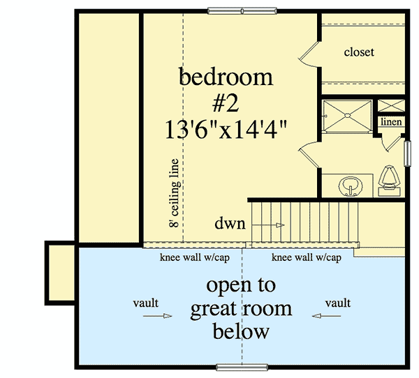Plan 29816RL: Mountain Retreat with 2-Story Great Room - Floor Plan - 2nd Floor - Mountain, Rustic
