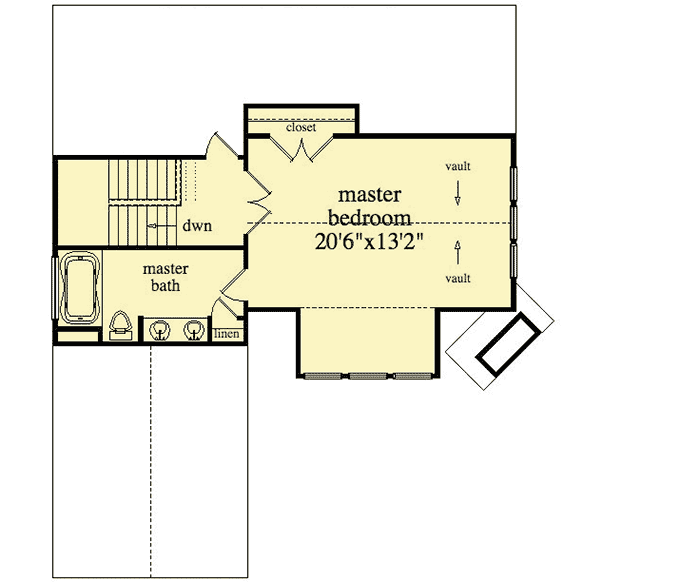 Plan 29817RL: Craftsman Home Plan with Spacious Covered Deck - Floor Plan - 2nd Floor - Craftsman, Mountain, Rustic
