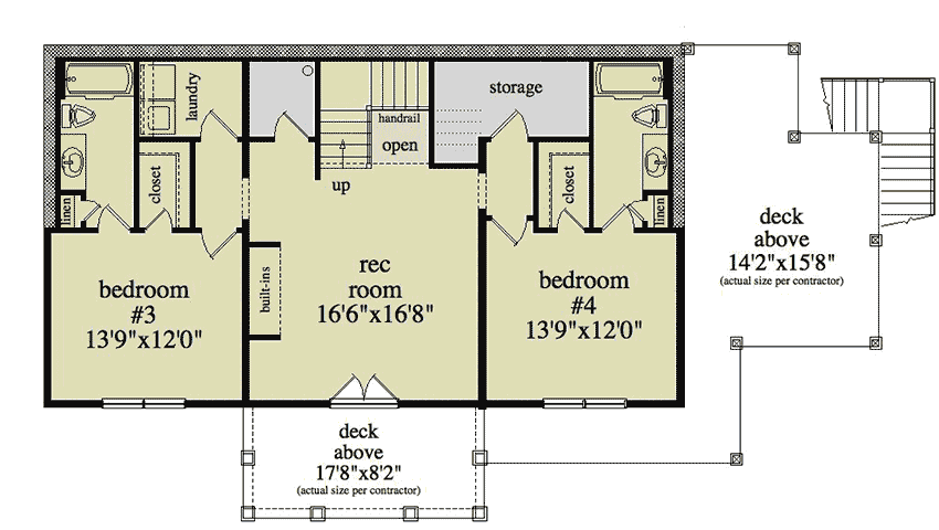 Plan 29823LDG: Rustic Mountain Home Plan with Detached Garage - Floor Plan - Lower Level - Craftsman, Mountain, Rustic