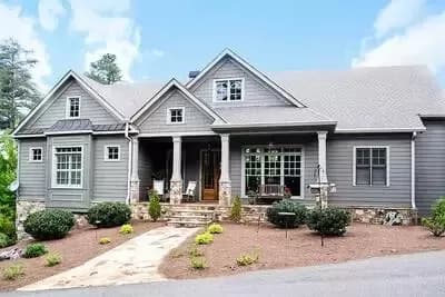 Mountain Home Plan with Garage and Bonus Level