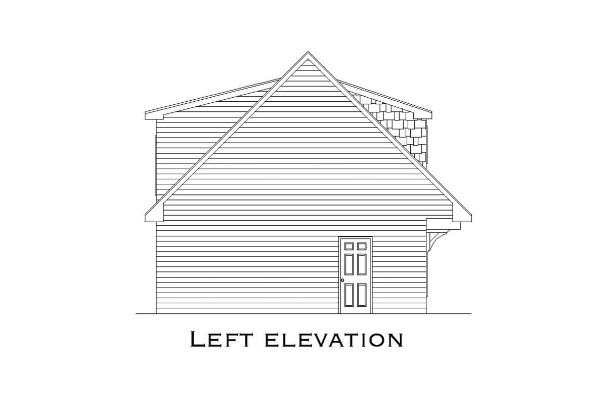 Plan 29827RL: Comforting 3 Car Carriage House Plan - 699 Sq Ft - Image #7 - Carriage, Country, Craftsman