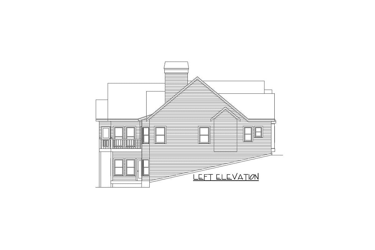 Plan 29830RL: Rustic Style Ranch House Plan for a Rear-Sloping Lot - Image #16 - Craftsman, Mountain, Ranch, Rustic, Vacation