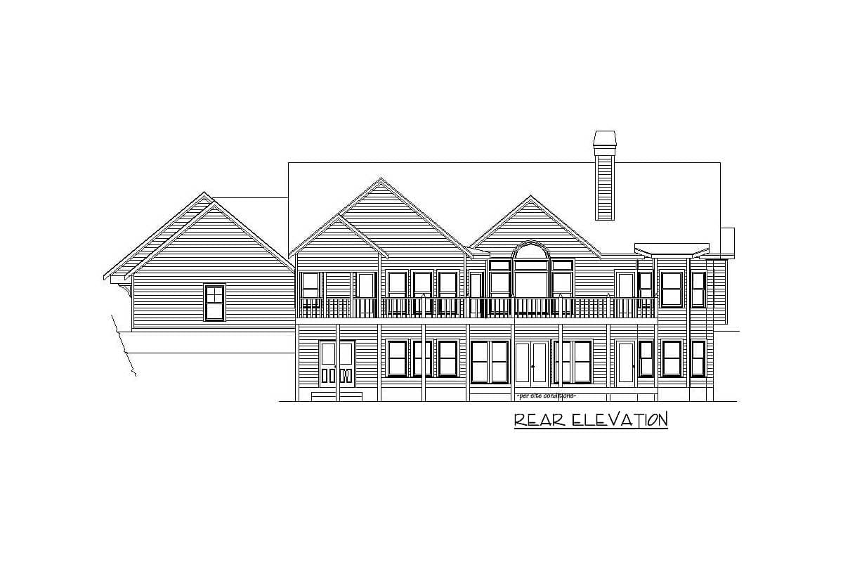Plan 29830RL: Rustic Style Ranch House Plan for a Rear-Sloping Lot - Image #17 - Craftsman, Mountain, Ranch, Rustic, Vacation