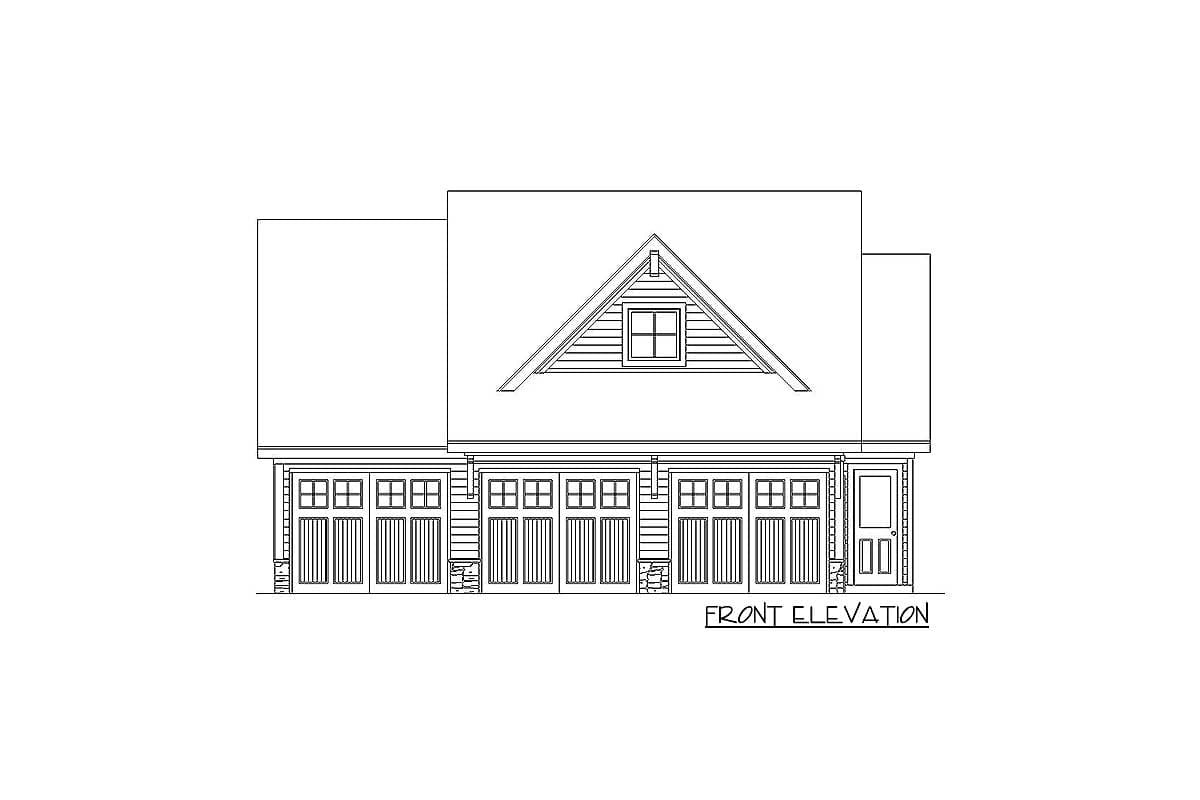 Plan 29839RL: Rustic 3-Bay Garage Apartment House Plan - 679 Sq Ft - Image #5 - Carriage
