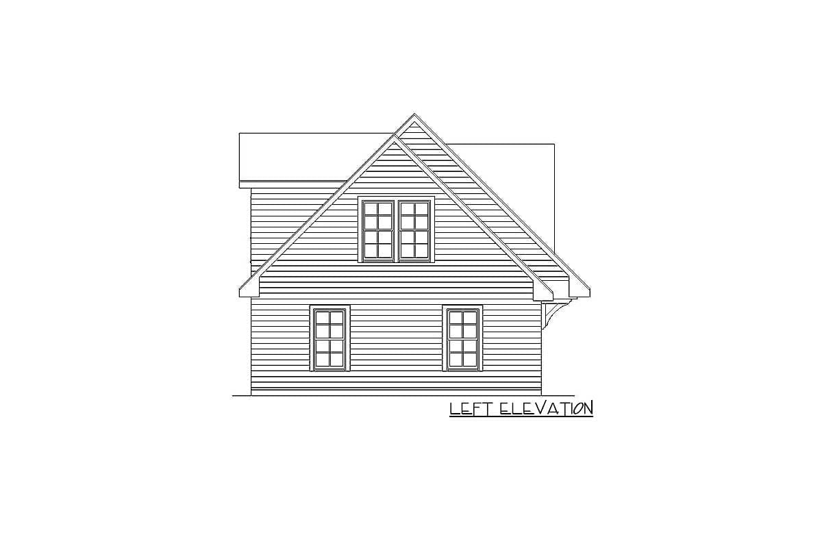 Plan 29839RL: Rustic 3-Bay Garage Apartment House Plan - 679 Sq Ft - Image #6 - Carriage