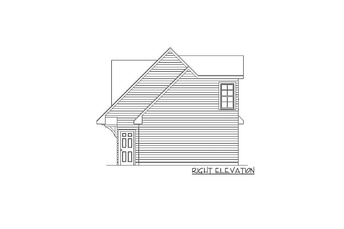 Plan 29839RL: Rustic 3-Bay Garage Apartment House Plan - 679 Sq Ft - Image #8 - Carriage