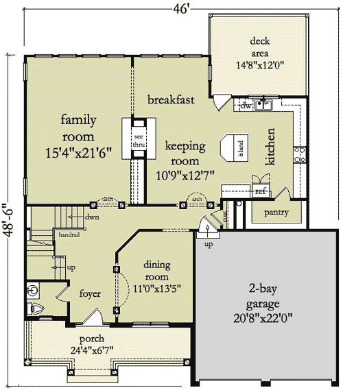Plan 29841RL: Stunning Traditional Home Plan - Floor Plan - Main Level - Traditional