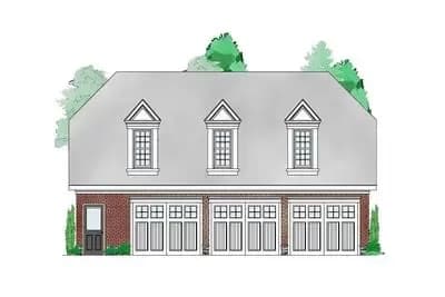 Two-Story Carriage Home with 3 Garage Bays - 740 Sq Ft