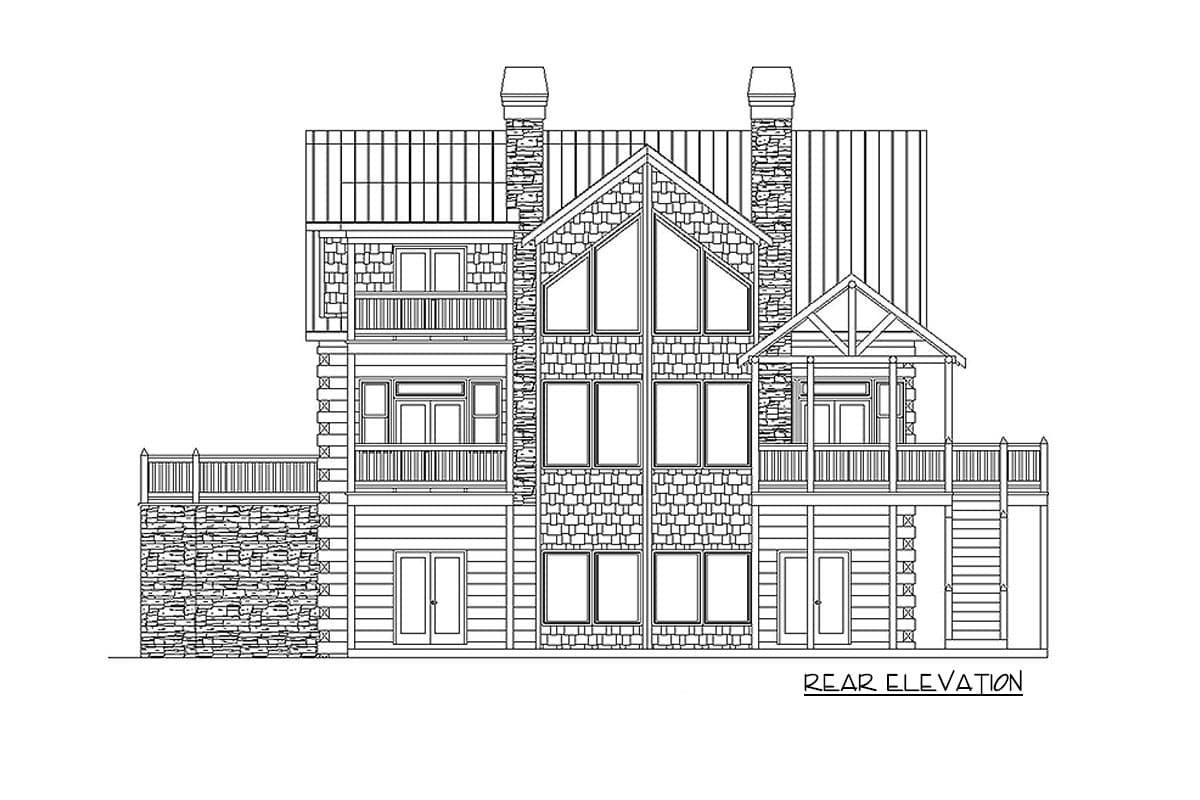 Plan 29862LDG: Rustic Cottage Home Plan - 1918 Sq Ft - Image #4 - Cabin, Cottage, Country, Mountain, Rustic