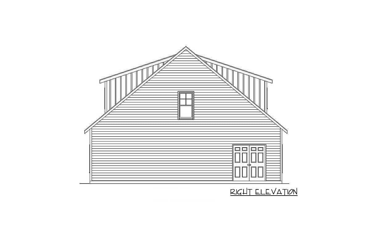 Plan 29867RL: Detached Garage Plan With Office - Image #5 - Carriage