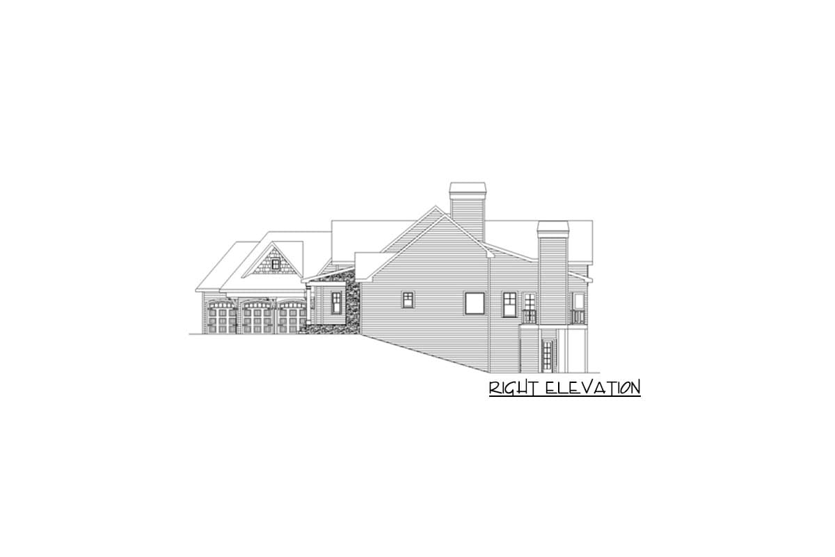 Plan 29876RL: Ranch Home Plan for the Mountain or Lake-view Lot - 2618 Sq Ft - Image #11 - Coastal, Country, Craftsman, Mountain, Rustic, Vacation