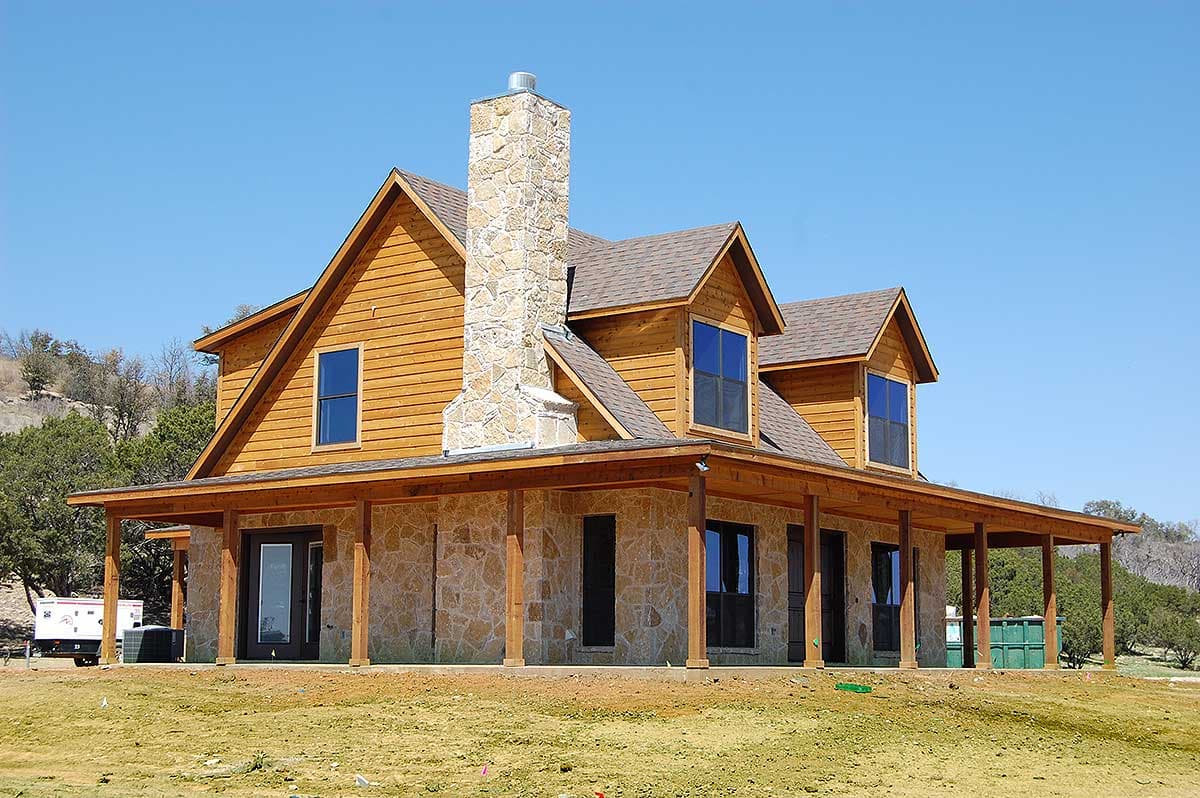 Plan 3000D: Hill Country Farmhouse Under 1900 Square Feet with 8-Foot-Deep Wraparound Porch - Image #6 - Cottage, Country, Farmhouse, Hill Country, Southern