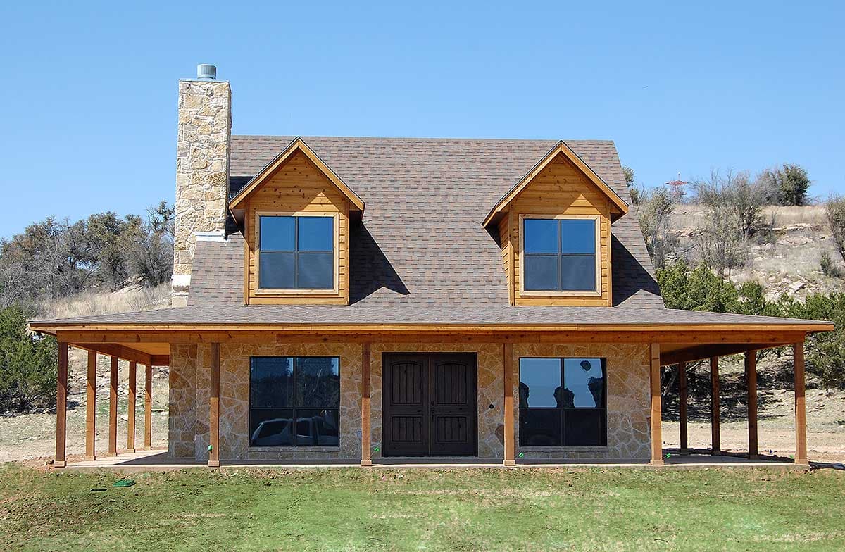 Plan 3000D: Hill Country Farmhouse Under 1900 Square Feet with 8-Foot-Deep Wraparound Porch - Image #5 - Cottage, Country, Farmhouse, Hill Country, Southern