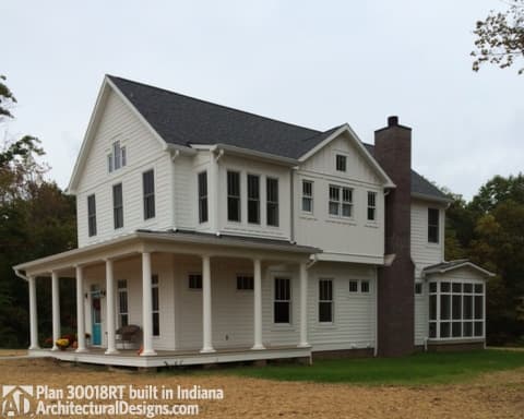 build gallery item - House Plan Plan 30018RT comes to life in Indiana!