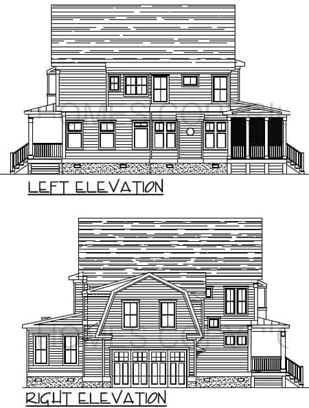 Plan 30068RT: 3-Bed New American House Plan with Bonus Room - 2789 Sq Ft - Image #11 - Country, New American, Traditional