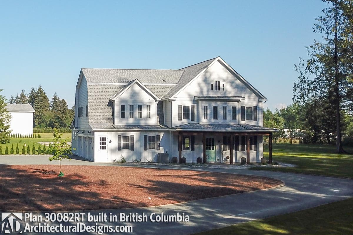 build gallery item - Modern Farmhouse Plan 30082RT comes to life in British Columbia