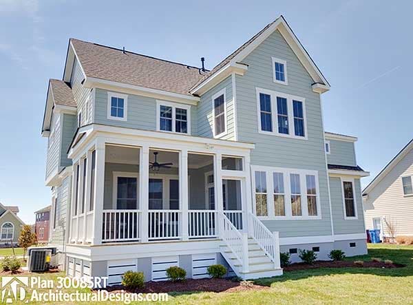 Plan 30085RT: 3-Bed Traditional Victorian House Plan with Bonus-Flex Room - 2607 Sq Ft - Image #6 - Traditional, Victorian