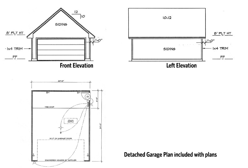 Plan 3027D: Wonderful Wrap-Around Porch - Floor Plan - Detached Garage  - Cottage, Country, Farmhouse, Hill Country