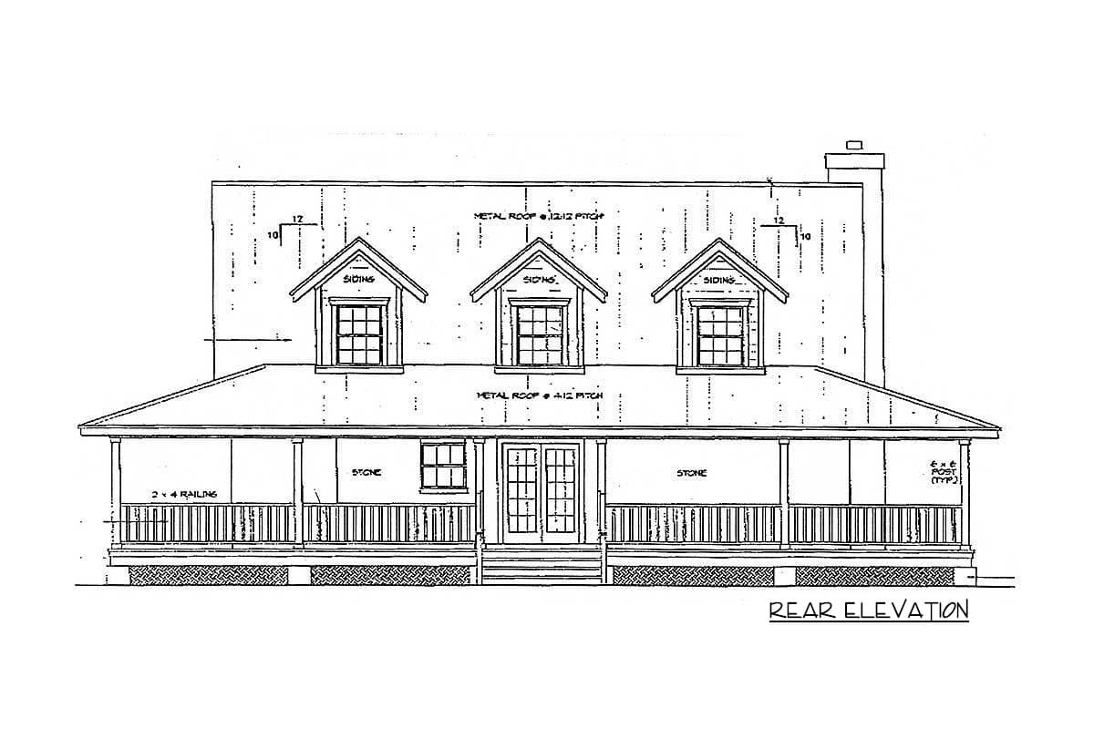 Plan 3027D: Wonderful Wrap-Around Porch - Image #5 - Cottage, Country, Farmhouse, Hill Country