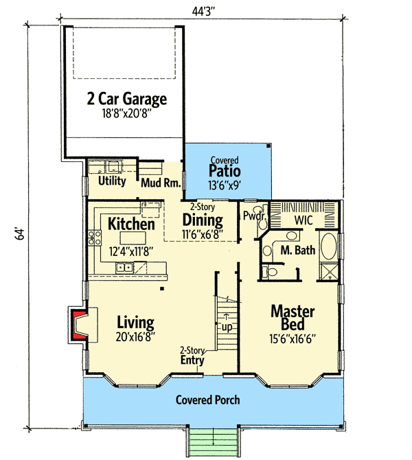 Plan 3087D: Refined Country Home Plan - Floor Plan - Main Level - Cottage, Country