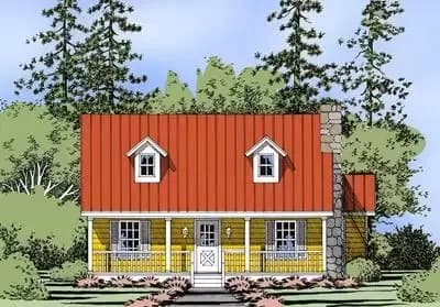 Cottage With Covered Porches