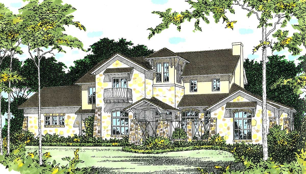 Plan 31114D: Expanded Classy Hill Country Home Plan with Courtyard - Image #10 - European, Hill Country, Tuscan