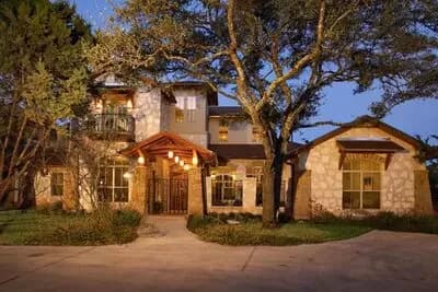Expanded Classy Hill Country Home Plan with Courtyard