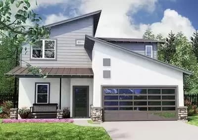 Angular 3 Bed Modern Home Plan