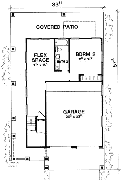 Plan 31145D: Dynamic Contemporary Home Plan - Floor Plan - Basement - Contemporary, Mid Century Modern, Modern, Mountain, Rustic, Vacation