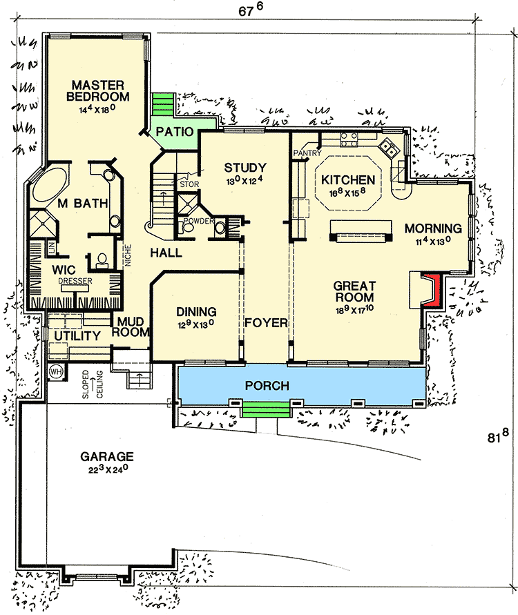 Plan 31161D: Second Floor Balcony - Floor Plan - Main Level - European, New Orleans, Southern, Southern Traditional
