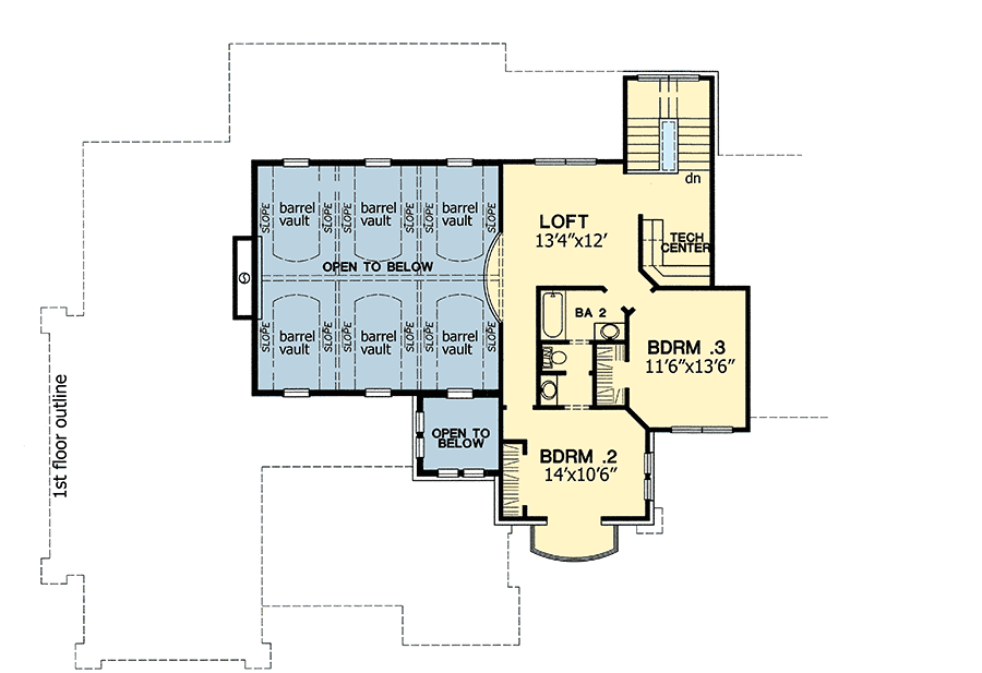 Plan 31169D: Classy Hill Country Home Plan with Courtyard - Floor Plan - 2nd Floor - European, Hill Country, Rustic, Tuscan
