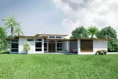 3 Bed Mid-Century Modern House Plan - 2287 Sq Ft