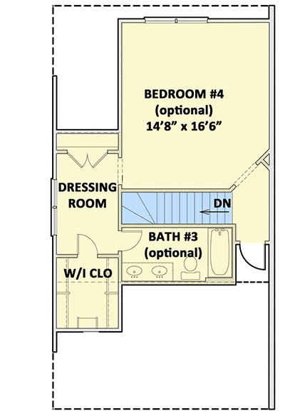 Plan 31503GF: Side-by-Side Duplex House Plan - Floor Plan - 3rd Floor