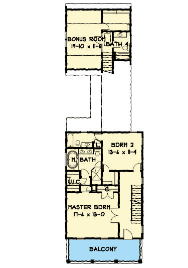 Plan 31508GF: 3 Story Shingled Beach House Plan - Floor Plan - 2nd Floor - Cape Cod, Coastal, Shingle, Southern, Traditional, Vacation