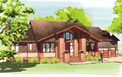 Suburban Craftsman House Plan