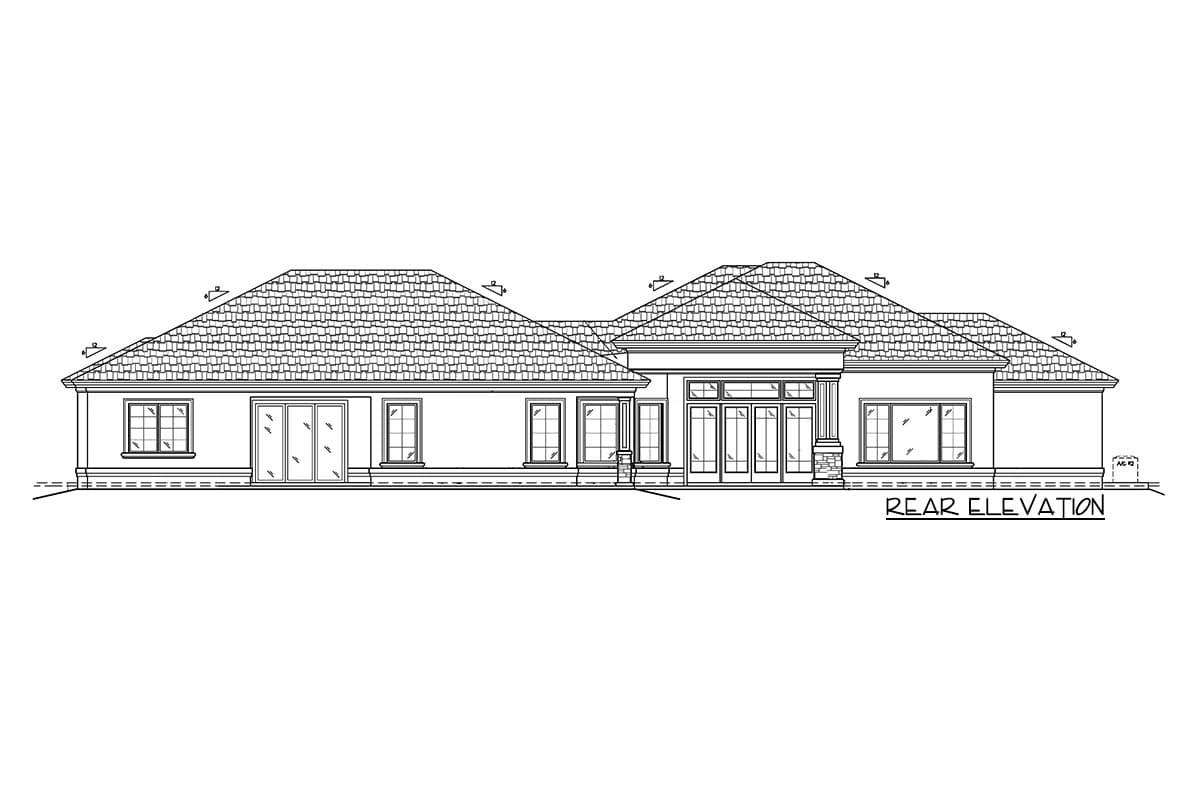 Plan 31805DN: One Level Florida House Plan with Courtyard Living Space - 4038 Sq Ft - Image #14 - European, Florida-Style, Mediterranean, Southwest, Spanish