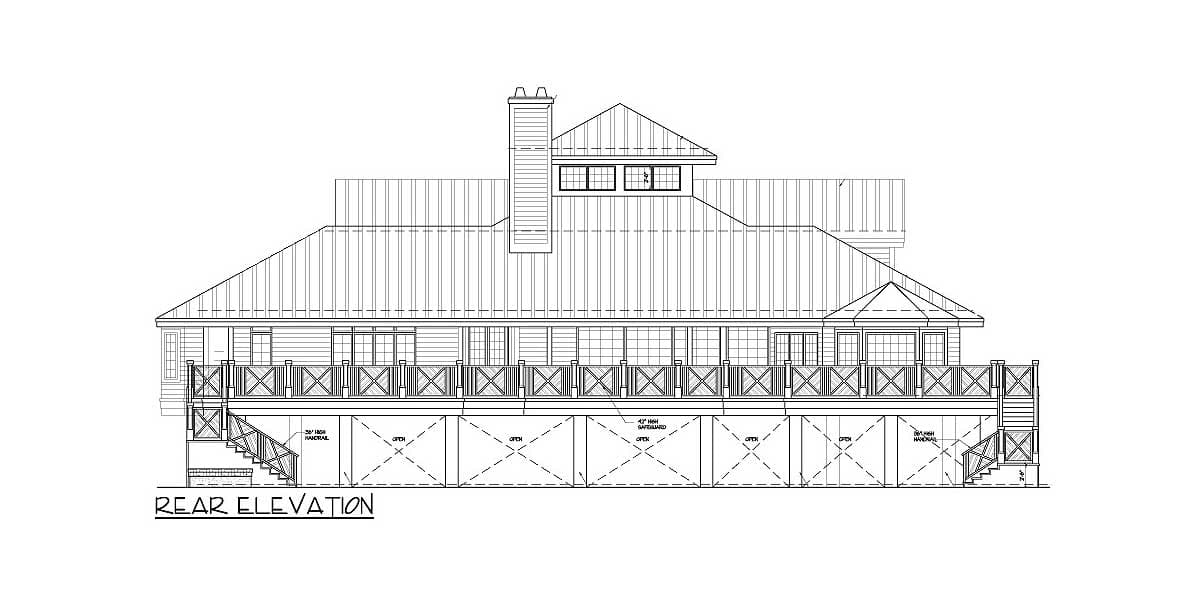 Plan 31809DN: Ocean Dream House Plan - Image #19 - Beach, Coastal, Florida-Style, Mediterranean, Southern, Vacation