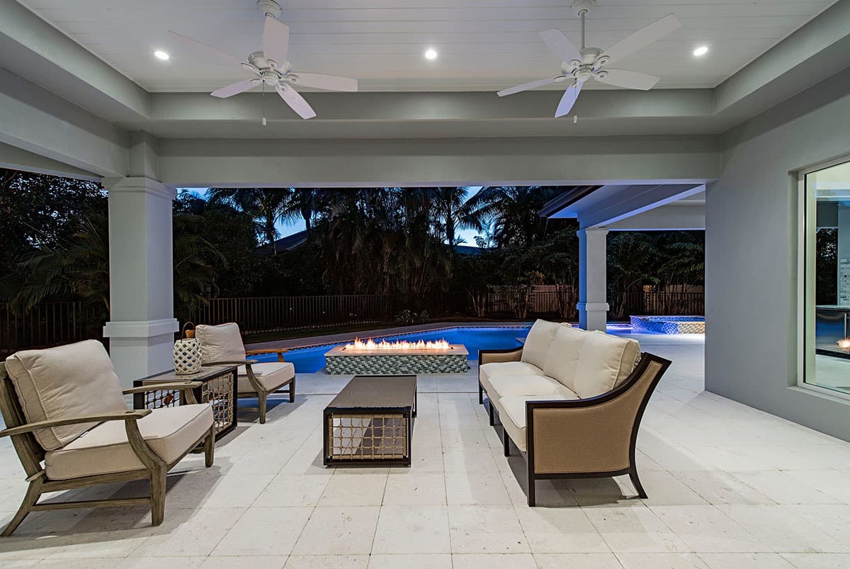 Plan 31820DN: Covered Lanai Down and Balconies Up - Image #9 - European, Florida-Style, Mediterranean, Southern