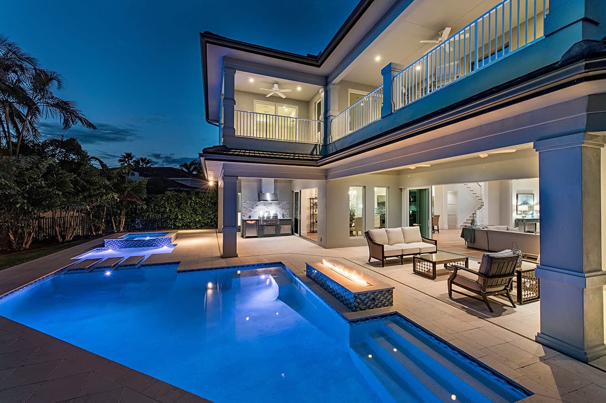 Plan 31820DN: Covered Lanai Down and Balconies Up - Image #15 - European, Florida-Style, Mediterranean, Southern