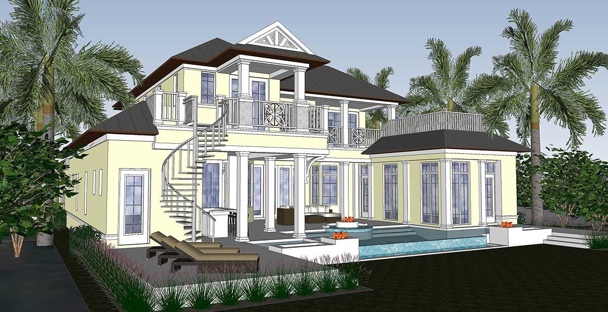 Plan 31824DN: Stunning and Spacious Beach House Plan - Image #9 - Coastal, European, Florida-Style, Southern, Transitional